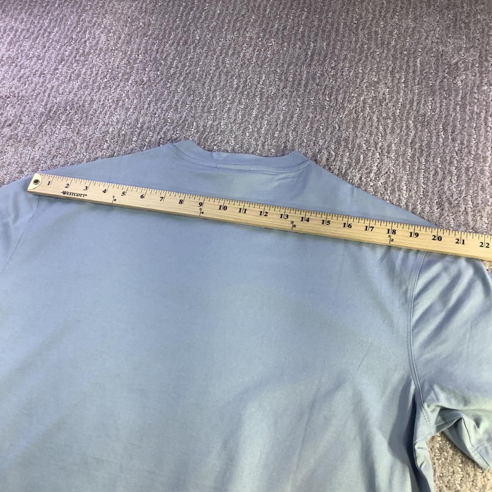 Emporio Armani Mens Pearl Blue Crew Neck T Shirt Travel Essential Easy XL NWT - Picture 12 of 12